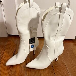 Wild Fable White Heeled Boots